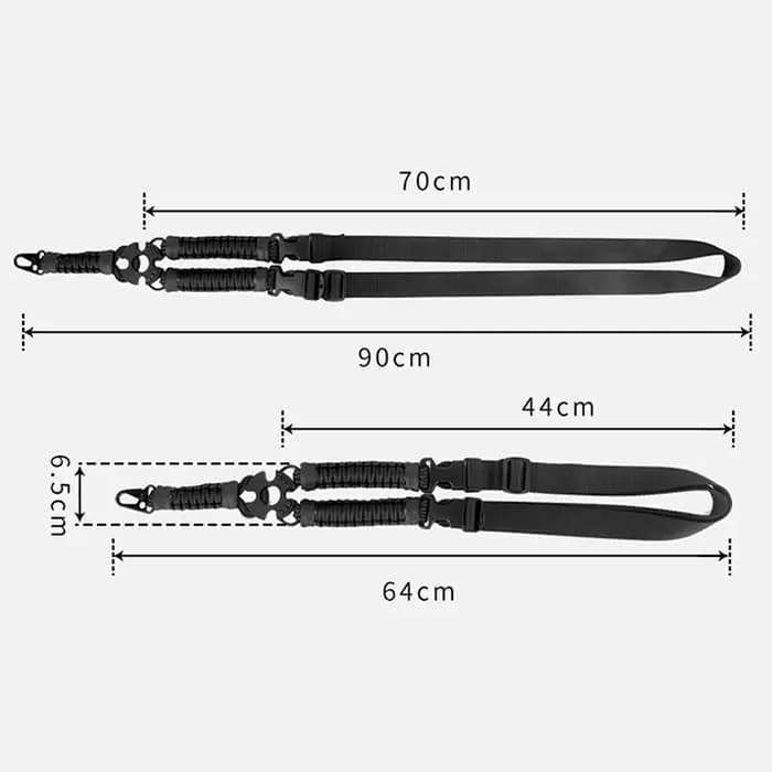 Élingue de fusil à point unique, sangle en nylon à réglage rapide, écharpe universelle multi-usage et durable pour pistolet AR15, AK47 et Airsoft
