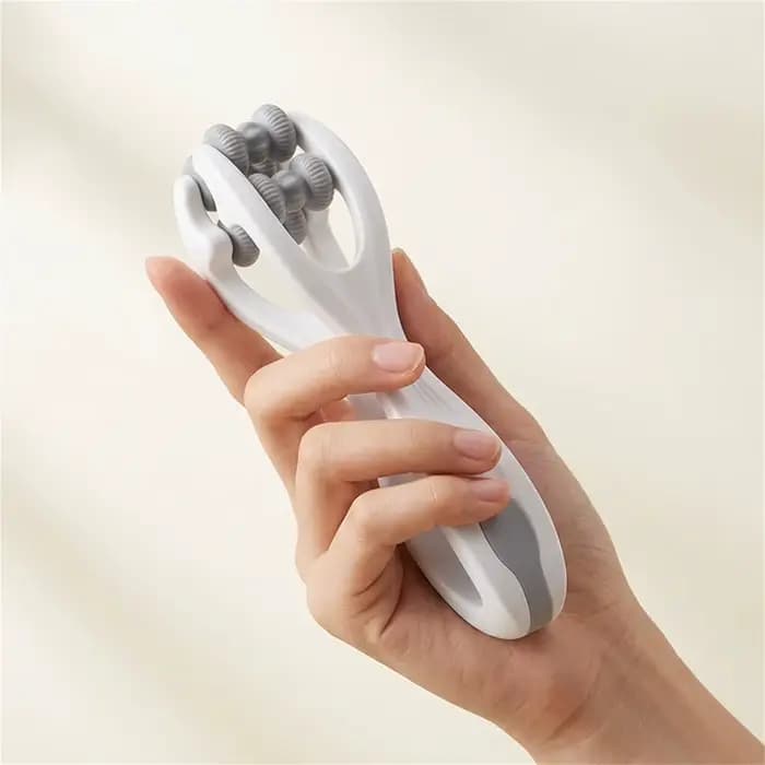 Masseur de doigts portable avec double rouleau ergonomique pour soulager la douleur des mains