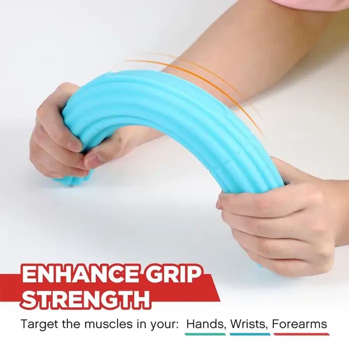 Barre de résistance Flex Therapy - Soulage la douleur tendinite et améliore la force de préhension - Matériau flexible antidérapant - Exerciseur de poignet