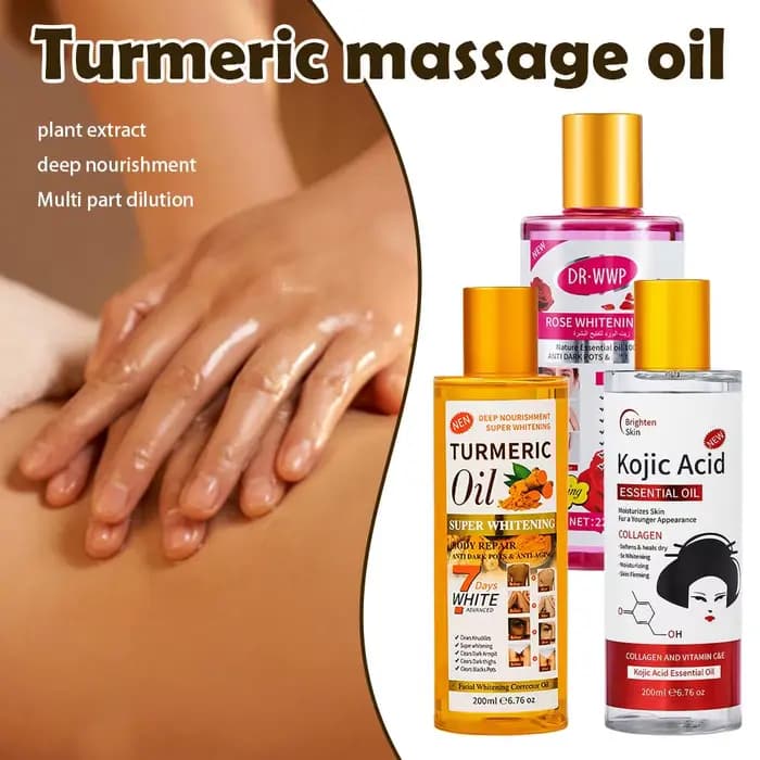 Huile de massage au curcuma et au miel 200ml