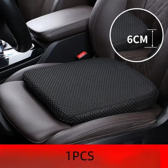 Coussin de siège de voiture rehausseur de 6 cm en mousse à mémoire de forme inclinée