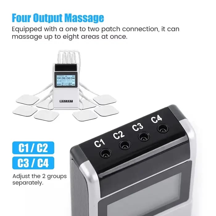 8 électrodes 15 modes EMS Tens dispositif Acupuncture Machine de Massage électrotimulateur d'impulsion appareil