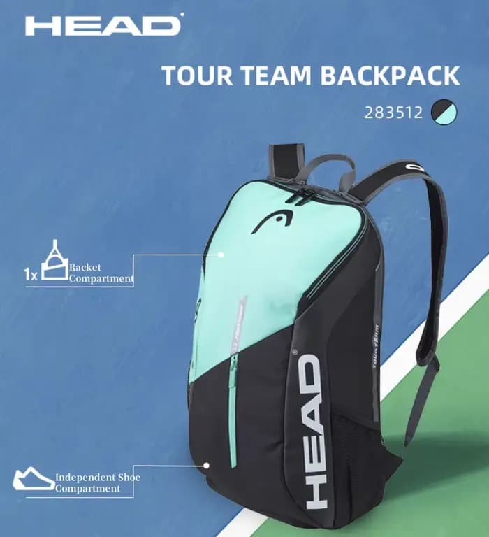 HEAD Tennis sac à dos grande capacité sac de Sport en plein air TOUR TEAM multifonctionnel Tenis Padel raquette sac avec compartiment à chaussures