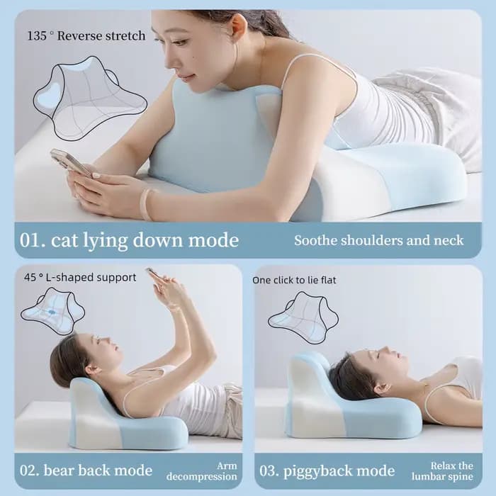 Oreiller de sommeil ergonomique en mousse à mémoire de forme