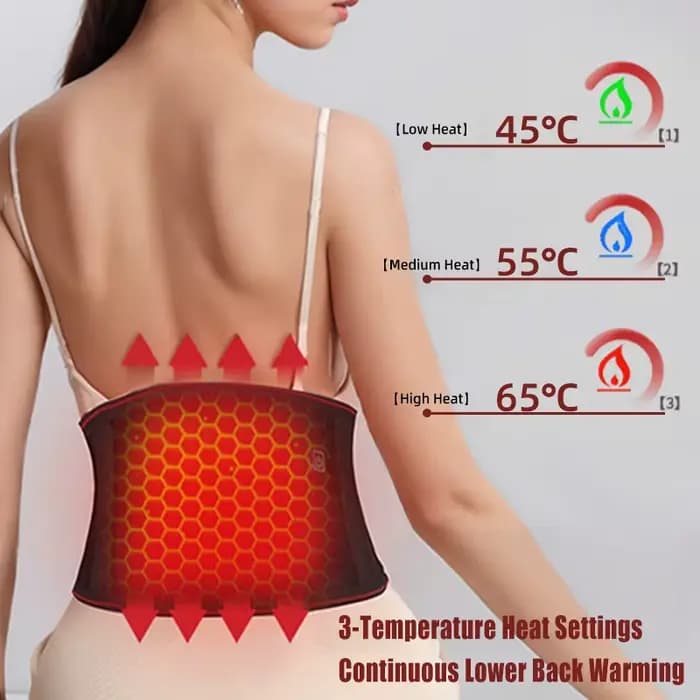 Ceinture de soutien lombaire chauffante avec Massage vibrant pour soulager les douleurs dans le bas du dos