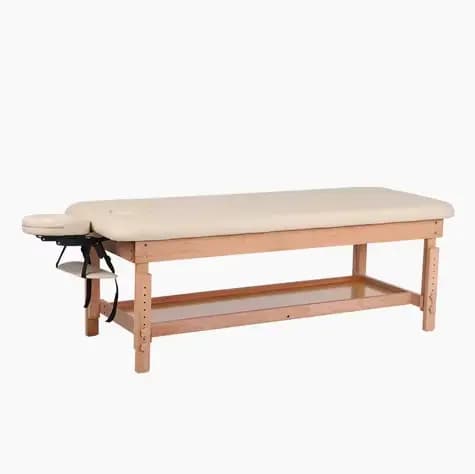Lit de massage fixe de luxe beige pour SPA