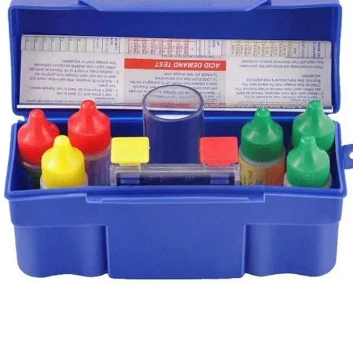 Boîte de Test d'eau de piscine, Kit de Test à 5 voies pour piscine et SPA, demande d'acide, chlore, alcalinité totale, Bromine, PH, qualité de l'eau