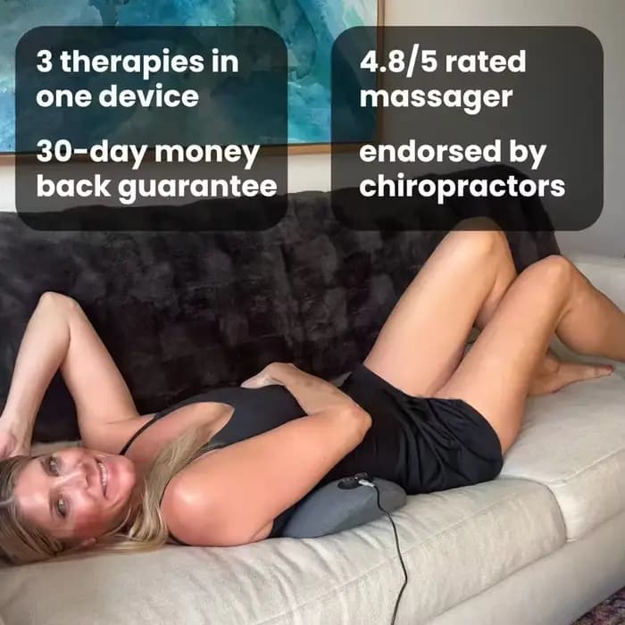 Okayso masseur de dos 3 en 1 avec lit de soulagement dormir Shiatsu tissus profonds Portable épaule bas du dos