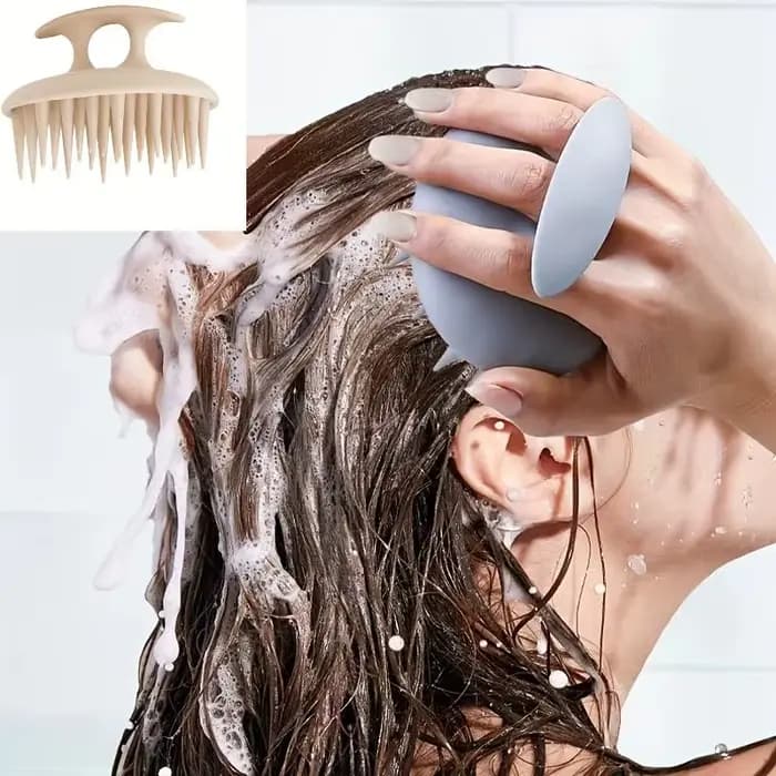 Brosse de massage du cuir chevelu en silicone
