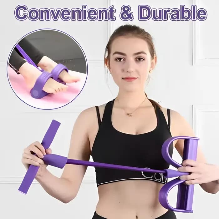 Tendeur de pédale à quatre tubes, équipement de Fitness domestique multifonctionnel, Yoga, renforcement Abdominal, bande élastique, corde de Tension