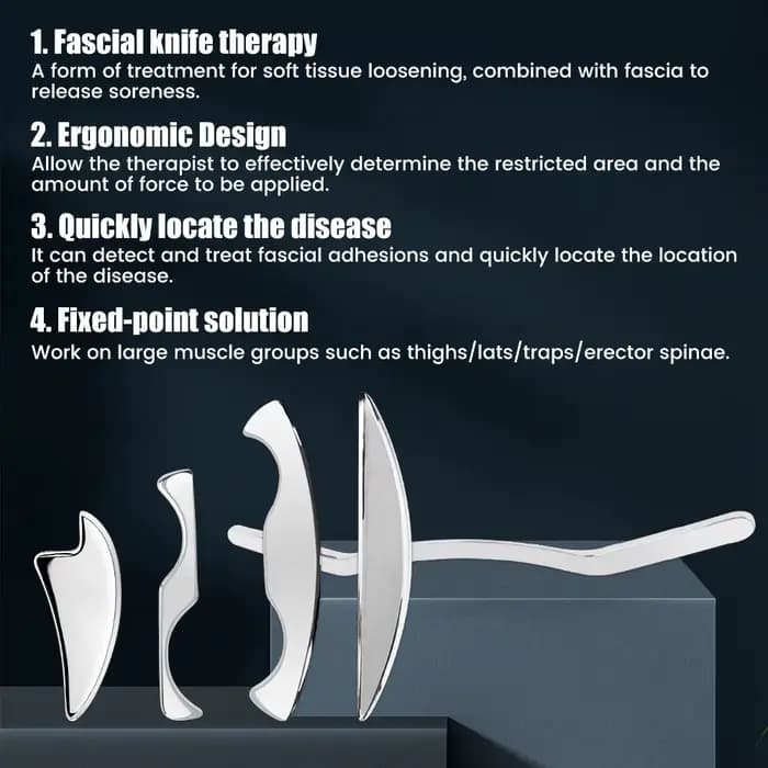 Outil de massage Gua Sha en acier inoxydable