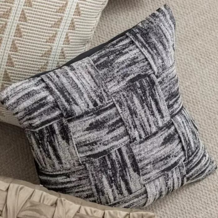 Housse de coussin tissée de luxe moderne, taie d'oreiller tissée artisanale italienne haut de gamme, housse de coussin de canapé et de chevet tendance, décoration intérieure