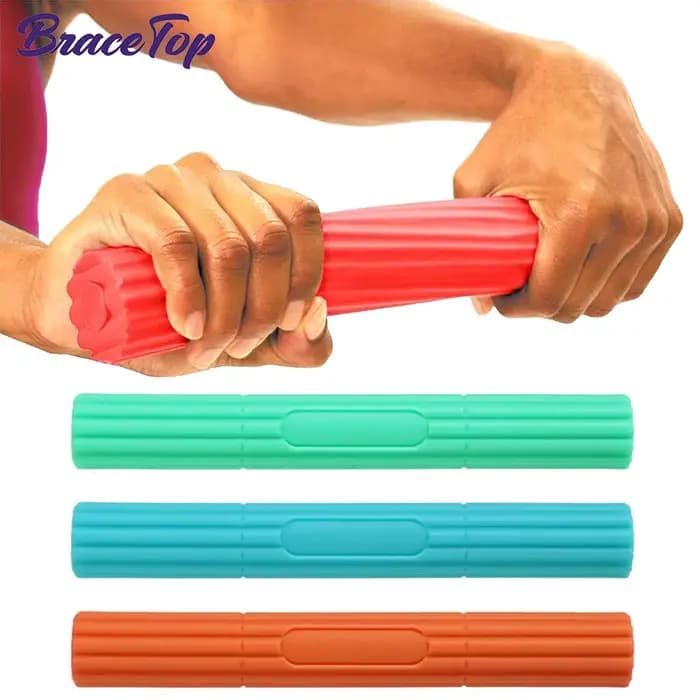 Barre de résistance Flex Therapy - Soulage la douleur tendinite et améliore la force de préhension - Matériau flexible antidérapant - Exerciseur de poignet