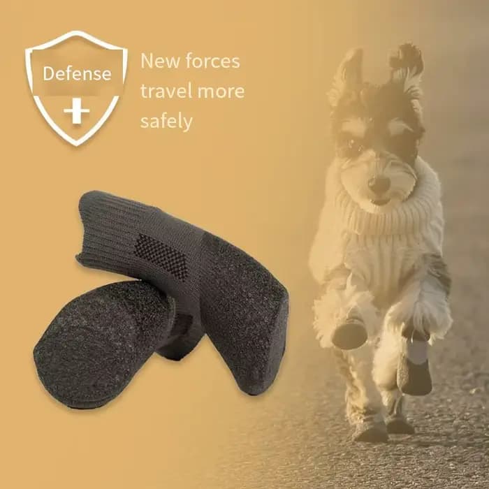 Fournitures pour animaux de compagnie, chaussures pour chiens, Protection des pattes de chien, bottes de neige antigel, chaussures d'hiver pour chiens, cheveux dorés en peluche, Labrador Border Collie