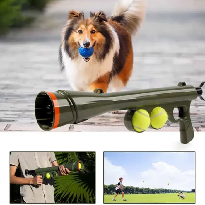 Lanceur de balles interactif pour chien, jouet d'entraînement pour animaux de compagnie, lanceur de balles de tennis pour extérieur, jouet de puzzle pour animaux de compagnie