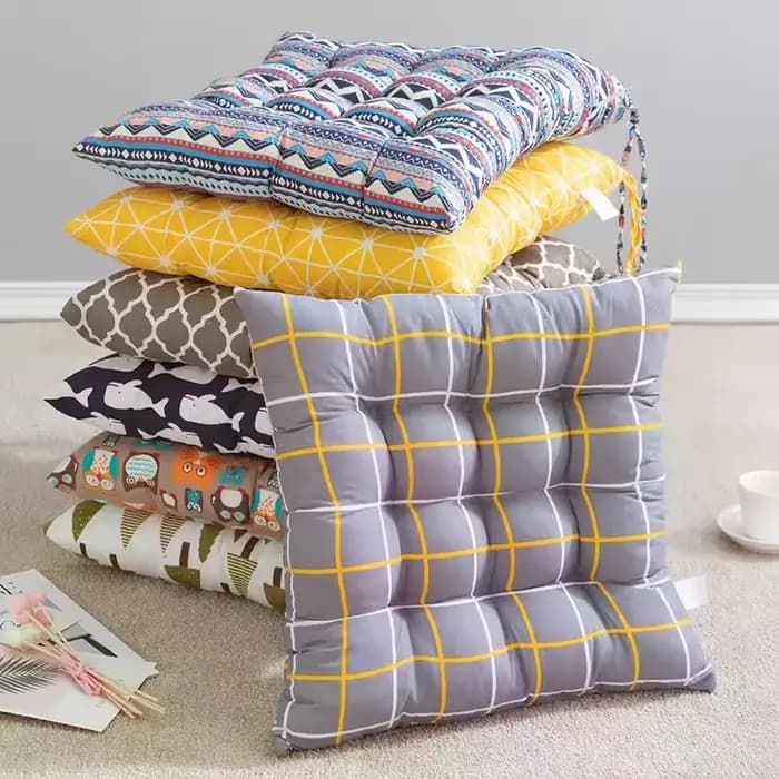 Coussin rembourré doux en coton, 1 pièce, tapis carré solide pour chaise, bureau, décoration de la maison, voiture, jardin, salon, siège