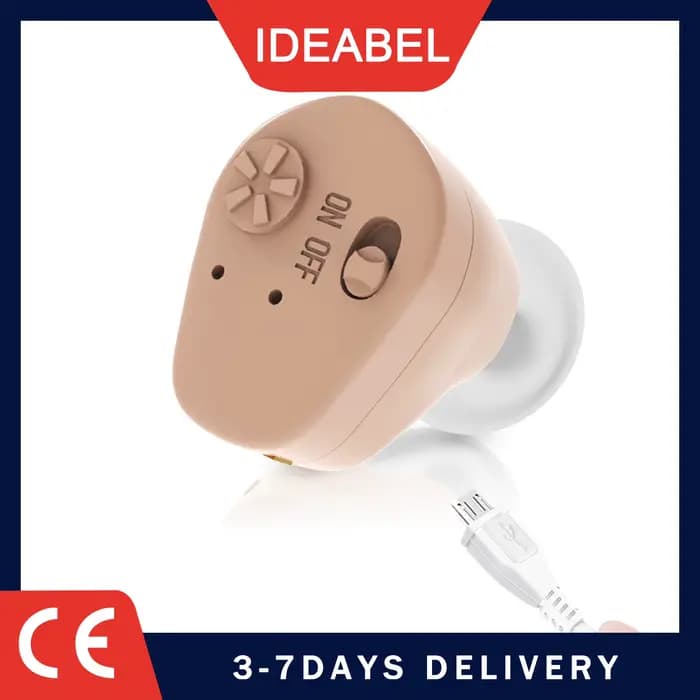IDEABEL Appareil auditif rechargeable intra-auriculaire avec batterie, amplificateur sonore, aides auditives sans fil, casque, outil pour les oreilles