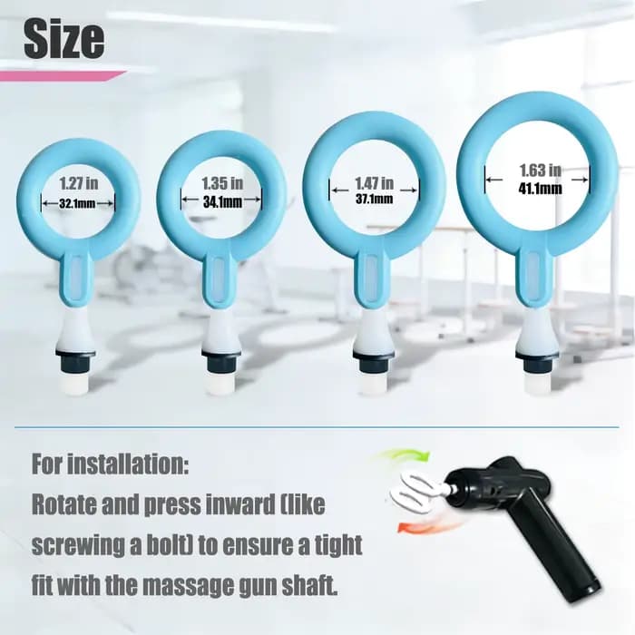 Têtes d'attache pour pistolet de massage pour axe de 12-19 mm