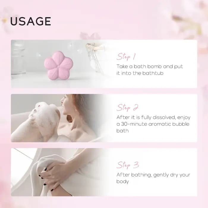 LAIKOU Sel de bain japonais à la fleur de cerisier pour le corps