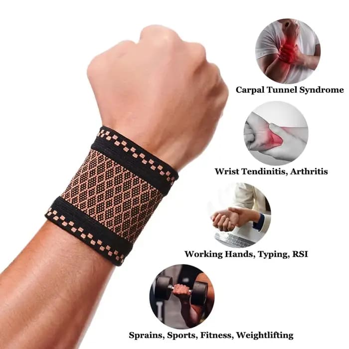 Manchons de poignet de Compression en cuivre