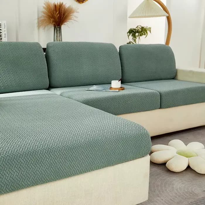 Housse de coussin de siège de canapé en Jacquard, protection de meubles, pour salon, lavable et extensible