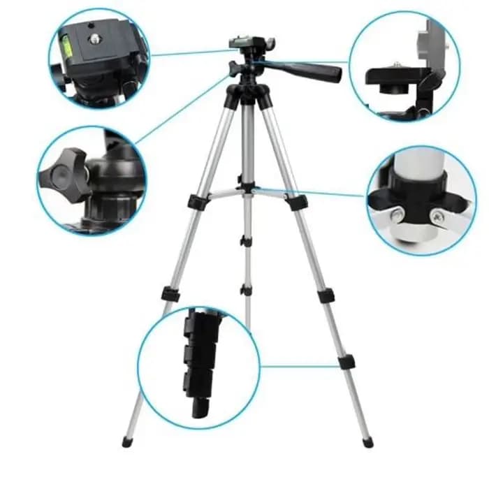 Trépied de caméra en aluminium pour appareil photo reflex numérique Canon Nikon Sony, caméscope vidéo