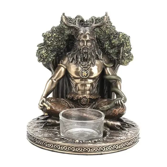 Cernunnos Assis Statue Sculpture, Dieu Celtique ci-après les Holder, Myenson Goddess Desktop, Home Decor, Artisanat Figurine, Prairie Rome