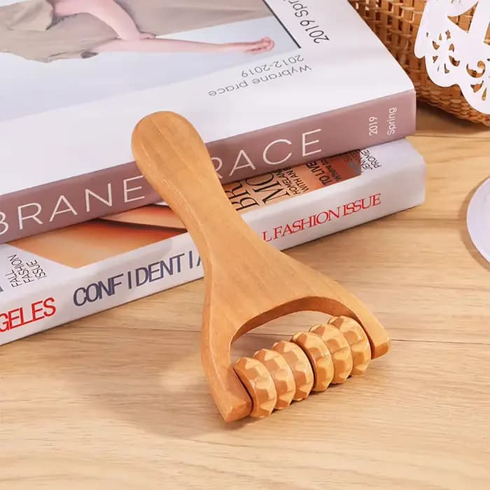 Mini masseur à rouleaux en bois