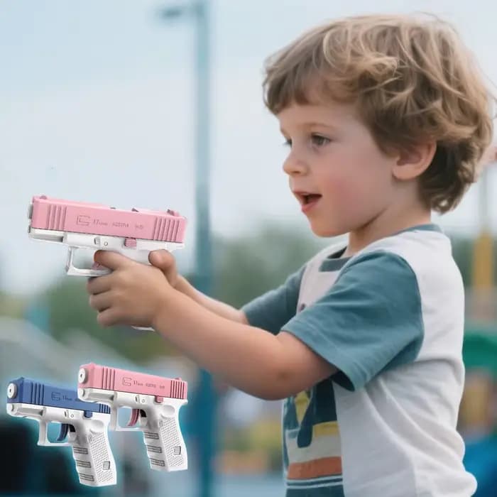 Pistolet à eau |   Jet puissant à pression manuelle |   Longue portée 32 pieds |   Pour les jeux de pistolets à eau pour les fêtes estivales en plein air sur la plage