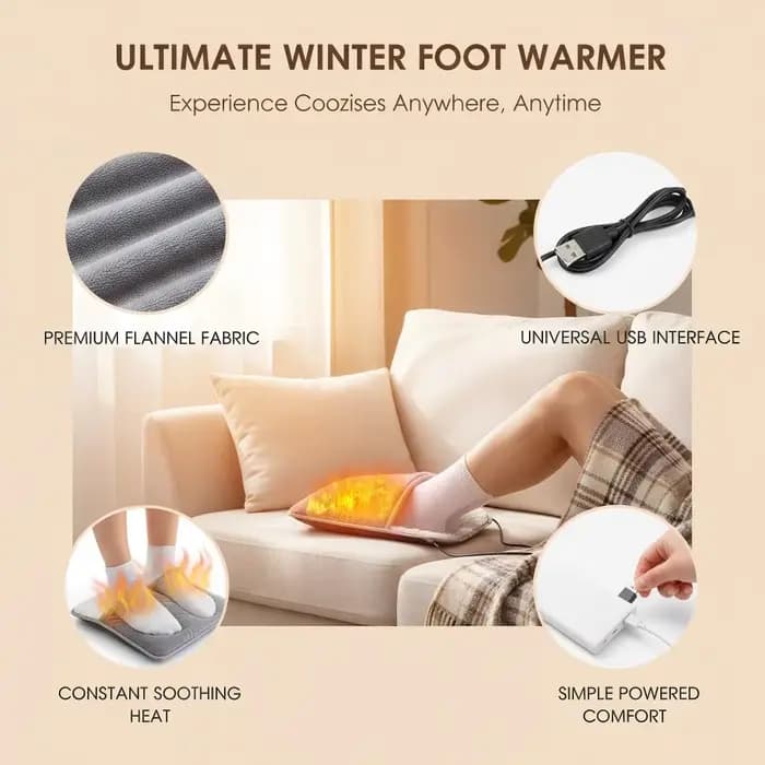 Tapis chauffant électrique pour les pieds