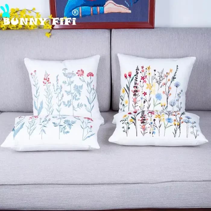 Housse de coussin en coton au design pissenlit pour la décoration de la maison, design floral, printemps, 30x50cm, 45x45cm