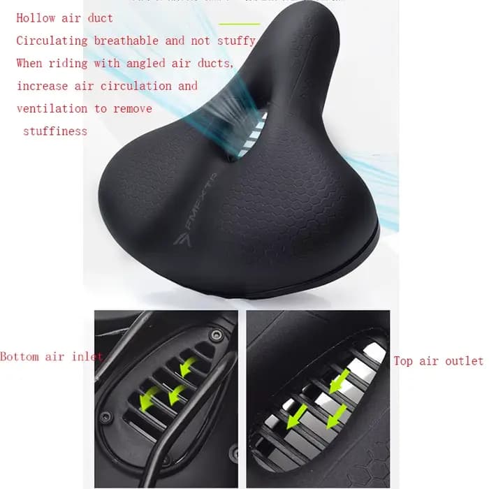 FMFXTR Coussin de siège de vélo – Mousse à mémoire de forme épaisse et housse de selle imperméable pour vélos de montagne – Confort absorbant les chocs