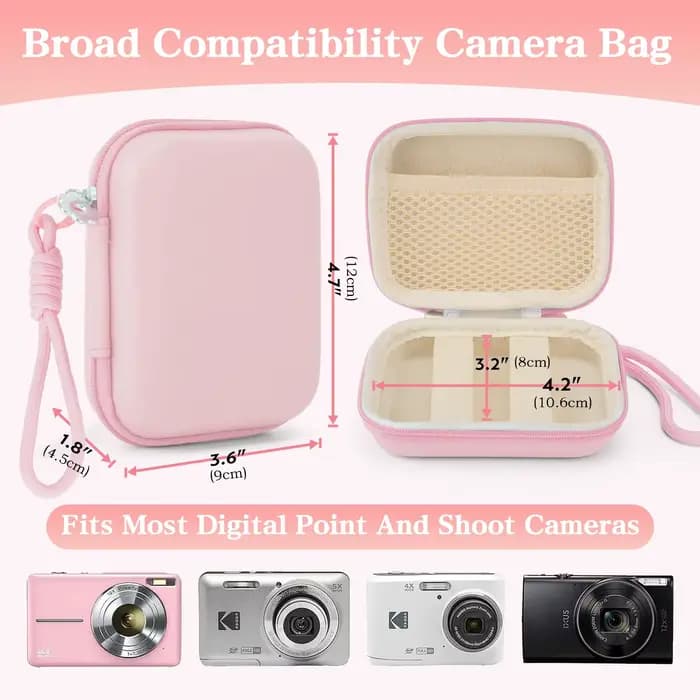 Étui pour appareil photo numérique, sac de protection rigide en EVA pour KODAK PIXPRO FZ55 FZ45, petit accessoire de voyage compact pour appareil photo