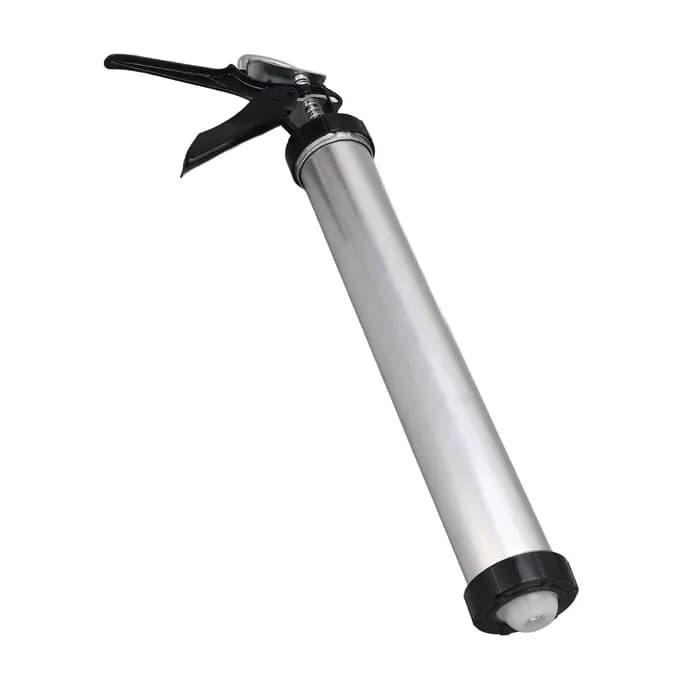 Pistolet à silicone pour tubes en aluminium 600 ml avec 10 embouts, pistolet à silicone pneumatique