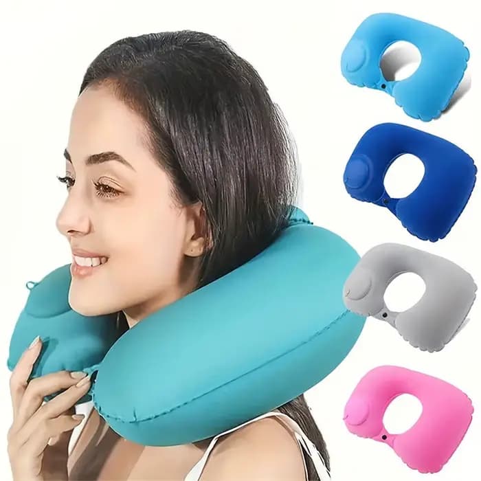 Oreiller gonflable Portable en forme de U