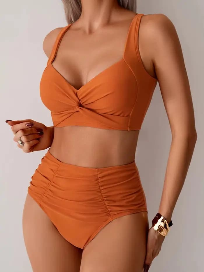 Maillot de bain pour femmes 2025 femmes deux pièces maillot de bain Sexy deux pièces taille haute Bikini maillot de bain envshenльники жіно ::й 2