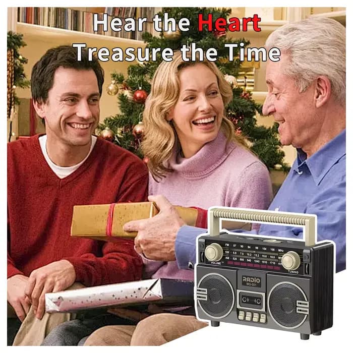 Radio portable vintage, radio multifonctionnelle AM/FM/SW, chargement USB, carte TF et lecture AUX, pour usage domestique, extérieur et d'urgence