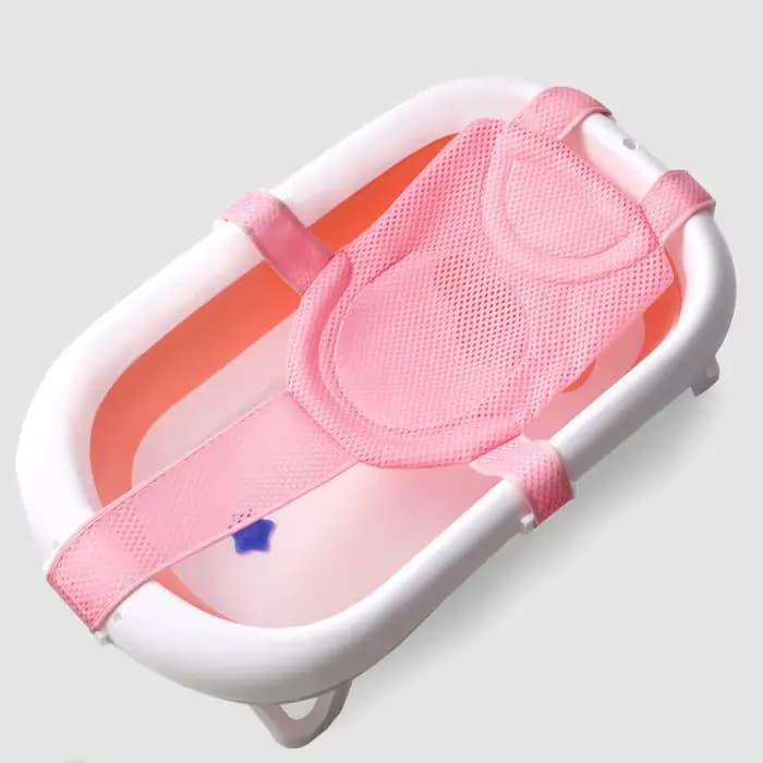 Coussin de bain pour bébé, tapis de bain pour nouveau-né, support de baignoire, filet flottant antidérapant pour l'été, tapis de bain réglable à cinq points