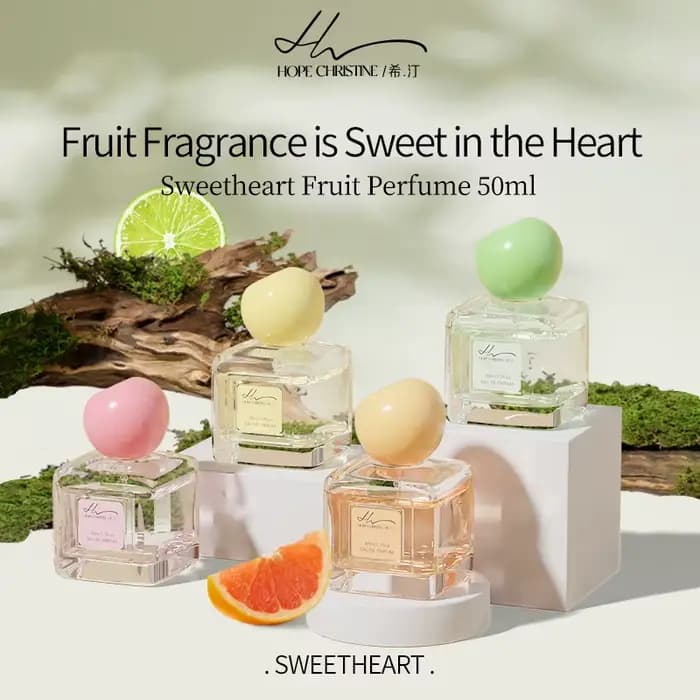 Parfum HOPE CHRISTINE 50ML, fragrance fruitée, vanille douce, spray pour femme, original, longue tenue, pastèque, pêche, orange