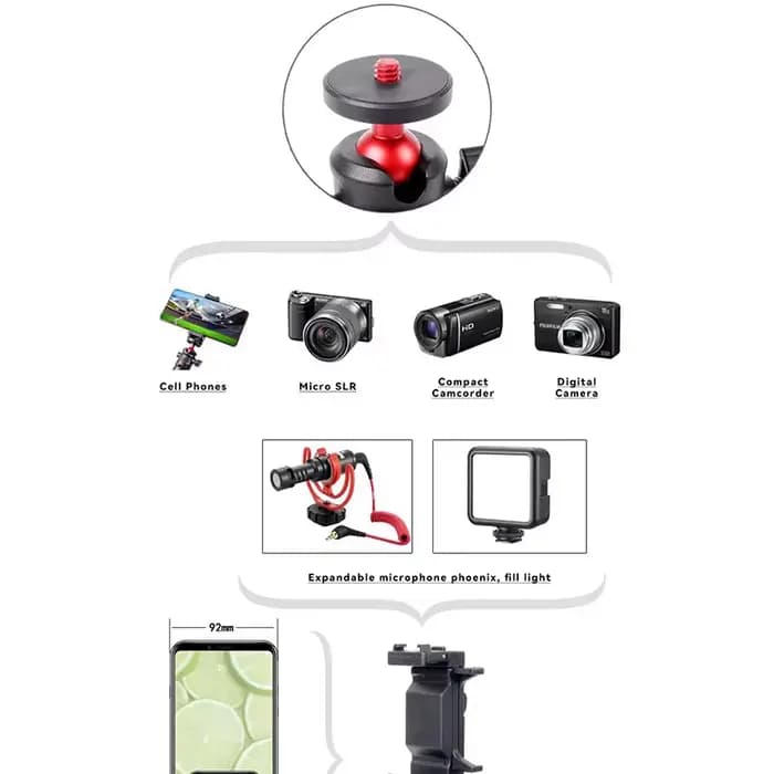 Mini trépieds portables extensibles, bâton de selfie pour smartphone, trépied de bureau pour appareil photo de poche Canon Sony Nikon GoPro DJI, téléphone