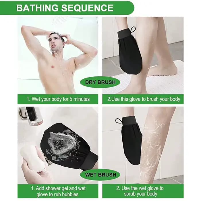 Gant exfoliant de douche marocain