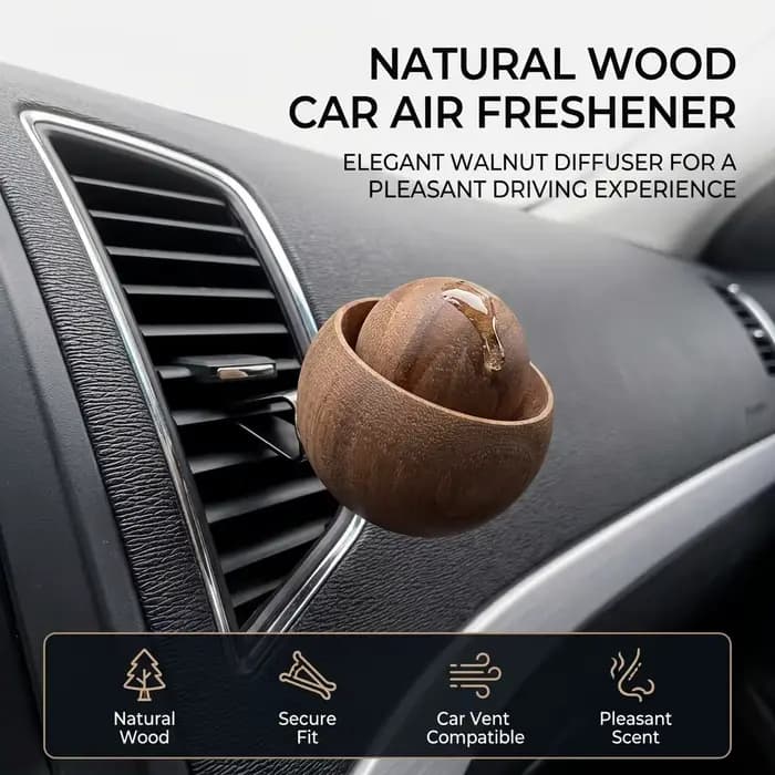 Diffuseur d'huiles essentielles pour voiture et maison - Fabriqué en bois
