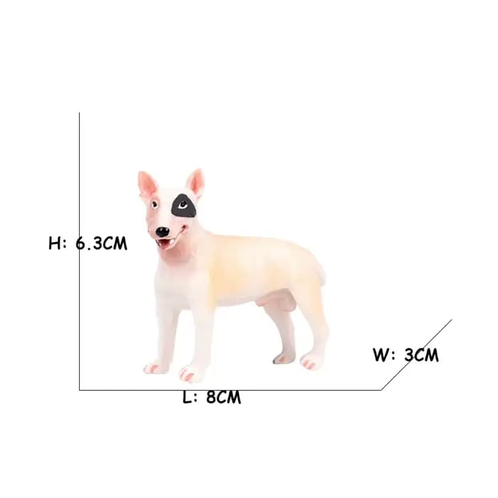Border collie Labrador caniche Chihuahua chien Figurines d'animaux figurine modèles de jouets décor à la maison enfants cadeaux animaux de ferme en plastique