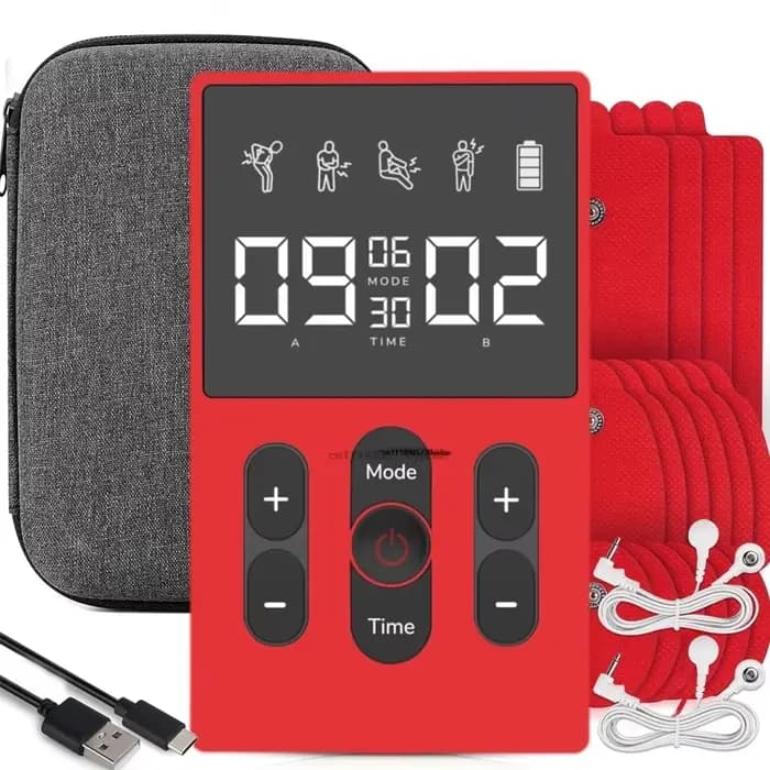 Masseur méridien TENS EMS multifonctionnel avec 12 modes et 36 niveaux d'intensité