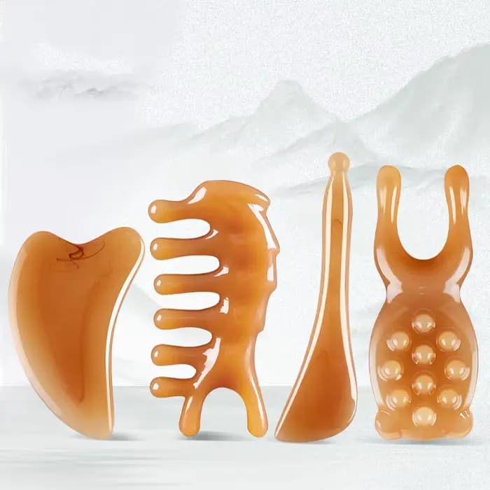 Grattoir nasal pour massage des points d'acupuncture du visage