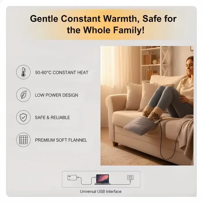 Tapis chauffant électrique pour les pieds