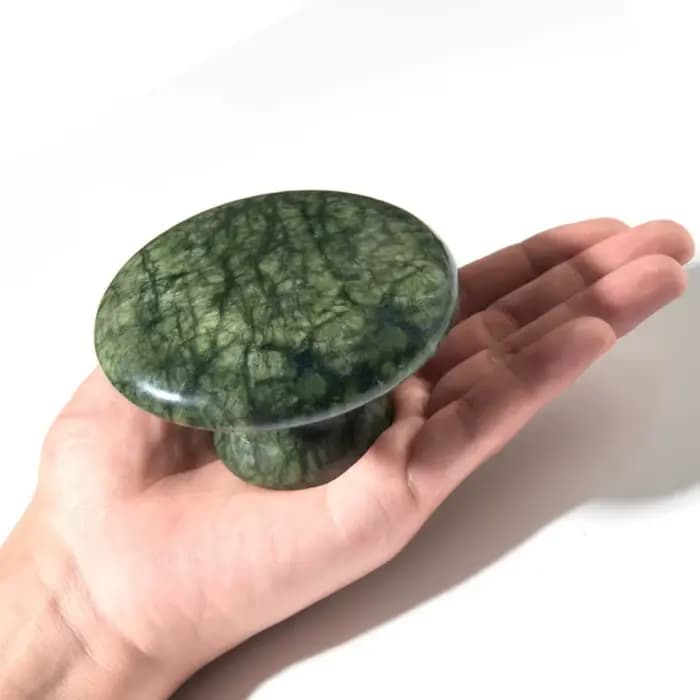 Masseur de tête de champignon en Jade naturel