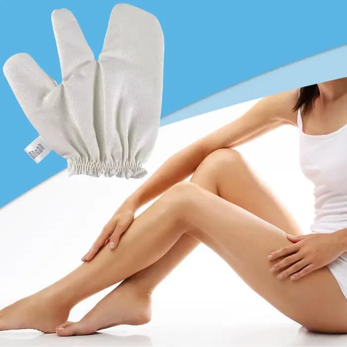Gants de massage en soie brute Garshana