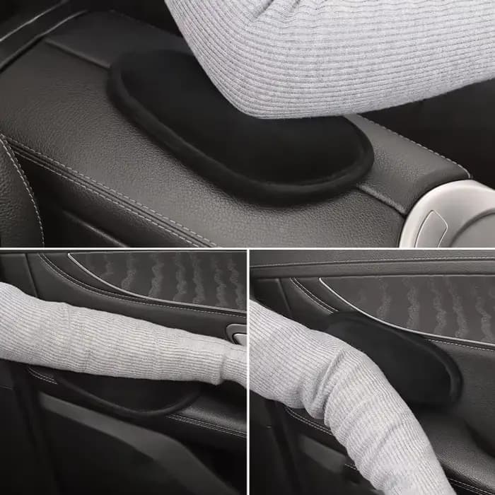 Coussin de genou pour voiture, coussin de genou doux pour l'intérieur de la voiture, oreiller confortable en peluche, support universel pour les coudes et les cuisses, accessoires de voiture