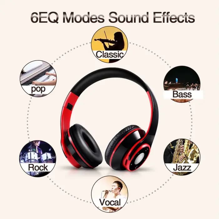 Lecteur MP3 intégré casque de sport casque stéréo Bluetooth sans fil avec Microphone écouteur casque pour la course à pied salle de sport